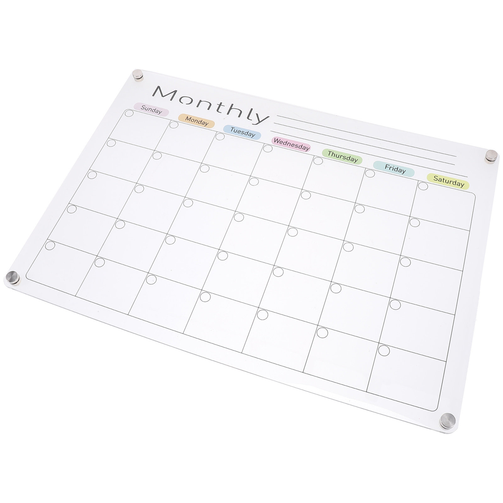 Whiteboard Magnetic - マグネット式アクリル製プランニングボード 冷蔵庫用ドライイレースホワイトボード スケジュールリマインダー キッチンメッセージオーガナイザー 再利用可能