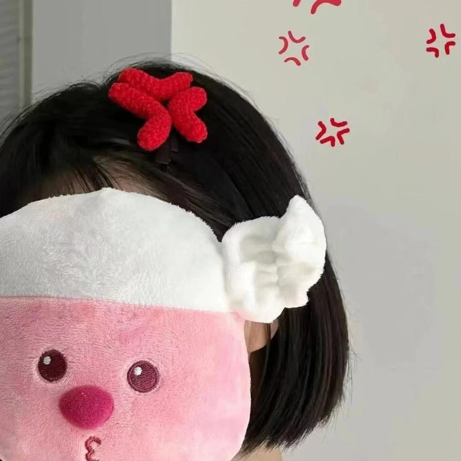 Home Office Representative - 気分を表すキュートなヘアクリップ、怒りのシンボルヘアクリップ、コスプレ前髪クリップ、自宅、学校、オフィス、休暇用