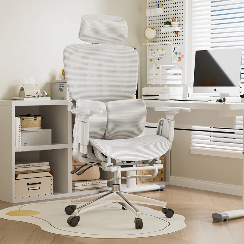 Home Office Desk - 人間工学に基づいたオフィスチェア、通気性のあるメッシュ素材のコンピューターゲームチェア、快適なホームデスクシート、仕事、学習、eスポーツに最適
