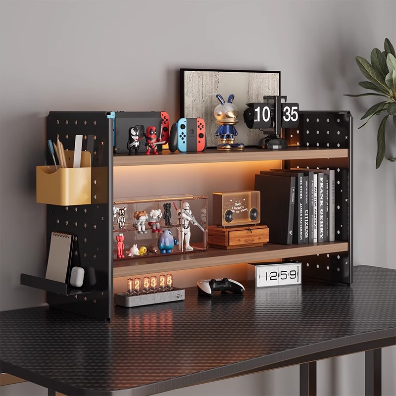 Home Office Library - AOLIVIYA デスク収納ラック ブックケース デスク本棚 ライブラリーキャビネット シェルフオーガナイザー