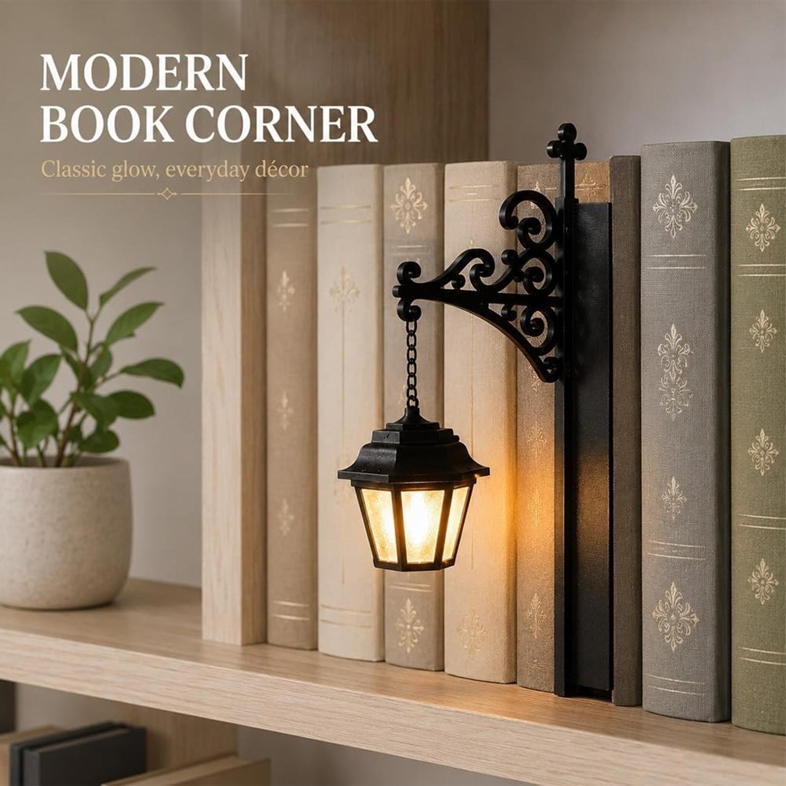 Home Office Library - 本棚ランプヴィンテージ LED 暖かいランタン装飾本棚照明家庭用リビングルーム研究学校デスクトップ本棚キャビネット