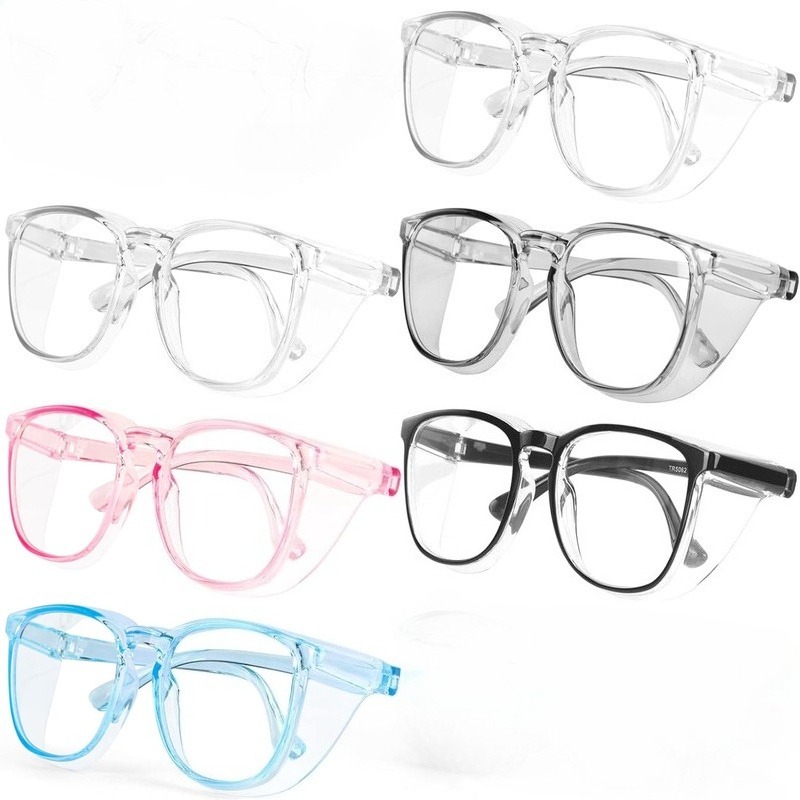Blue Light Glasses - 1/6個入り女性用安全メガネ、防曇、看護師用、ANSI Z87、ブルーライトカット