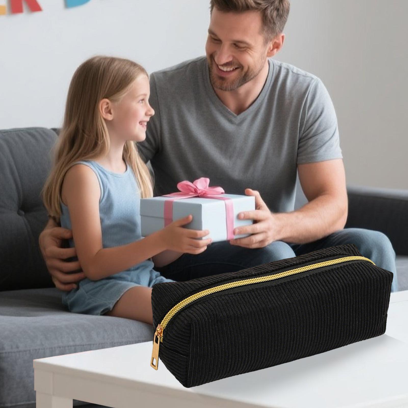 丈夫なコーデュロイ素材のペンケース。ポリエステル繊維製のファ - Home Office Bagas のレビューと価格