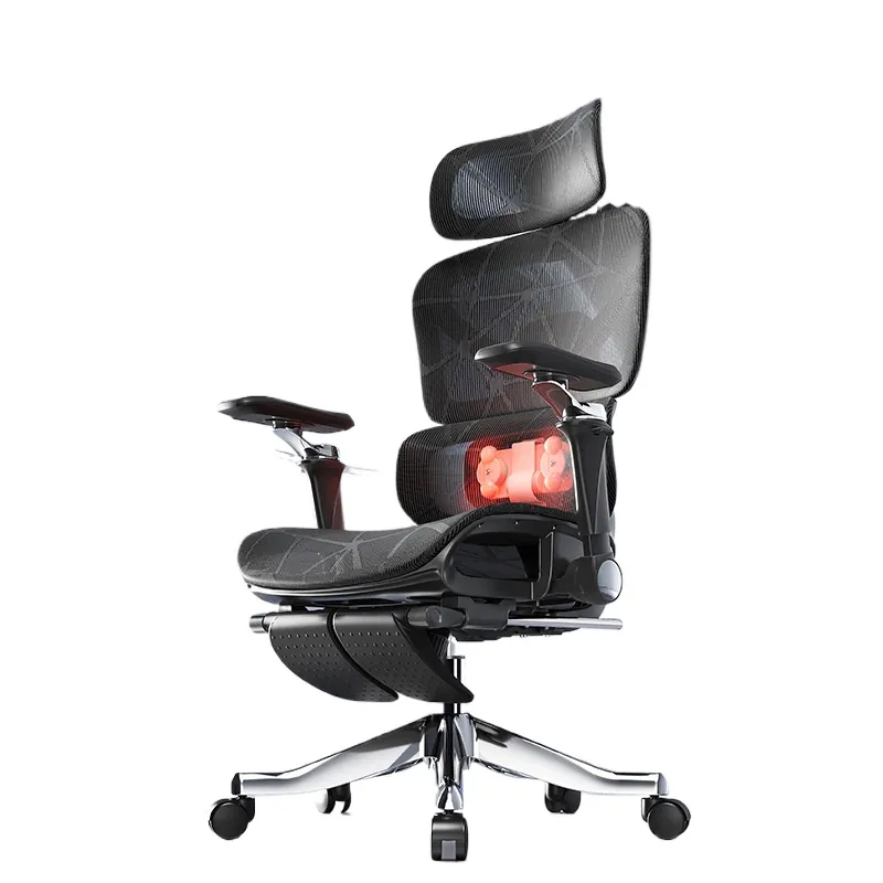人間工学に基づいたマッサージ機能付きランバーサポート加熱オフ - Home Office Chair のレビューと価格
