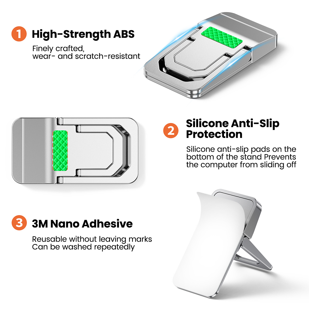 2 個折りたたみ式目に見えないコンピュータースタンドノートブ - Laptop Stand Foldable のレビューと価格