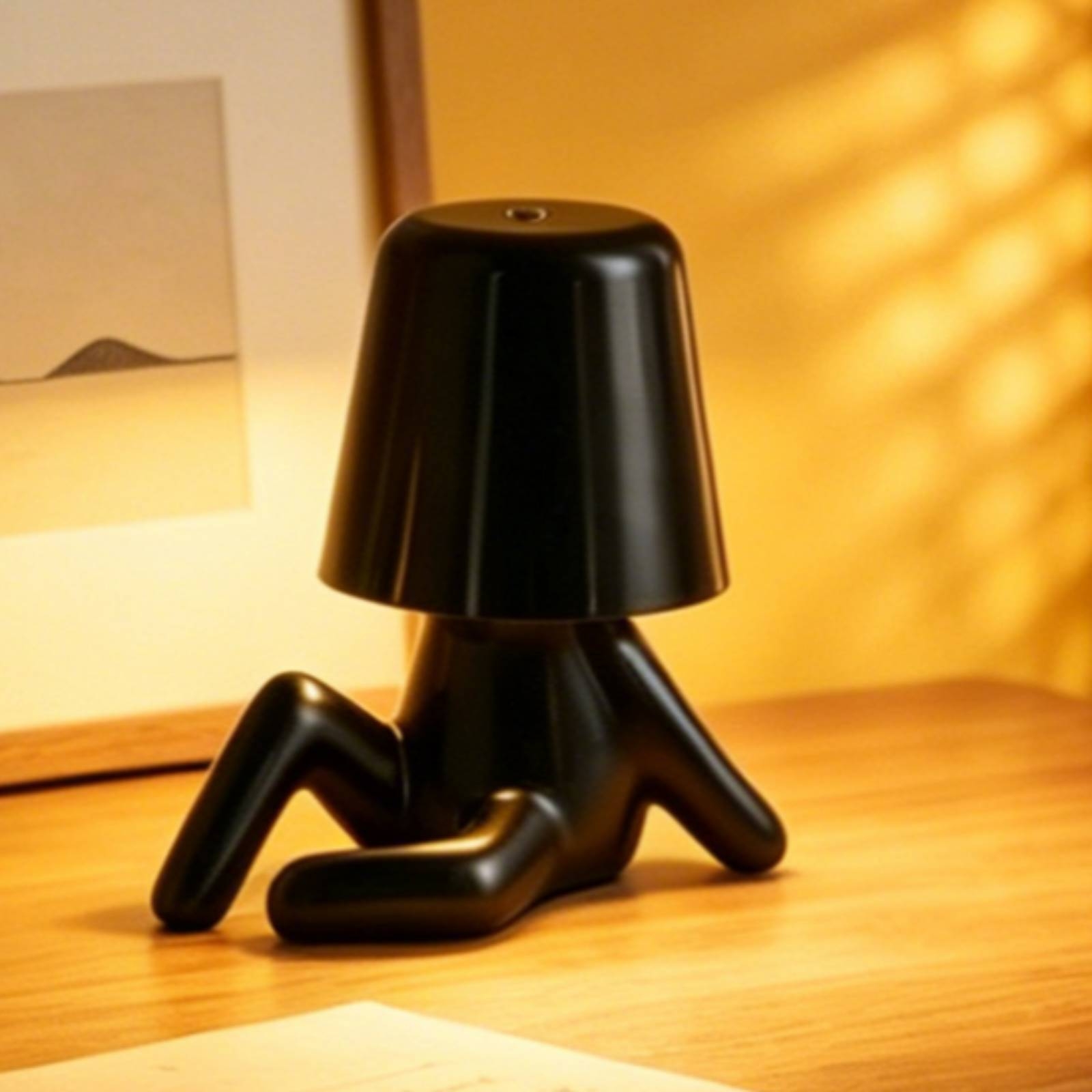 座り姿のフィギュアランプ ABS樹脂製ベッドサイドナイトライ - Home Office Desk のレビューと価格