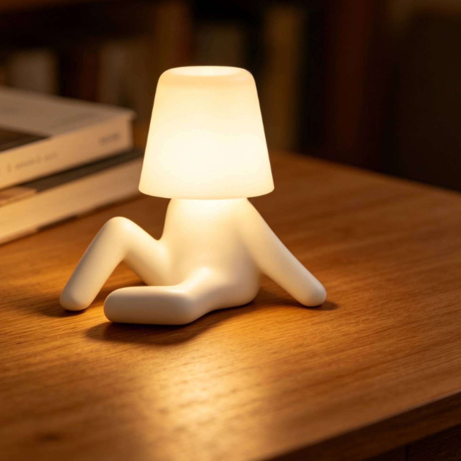 座り姿のフィギュアランプ ABS樹脂製ベッドサイドナイトライ - Home Office Desk のレビューと価格