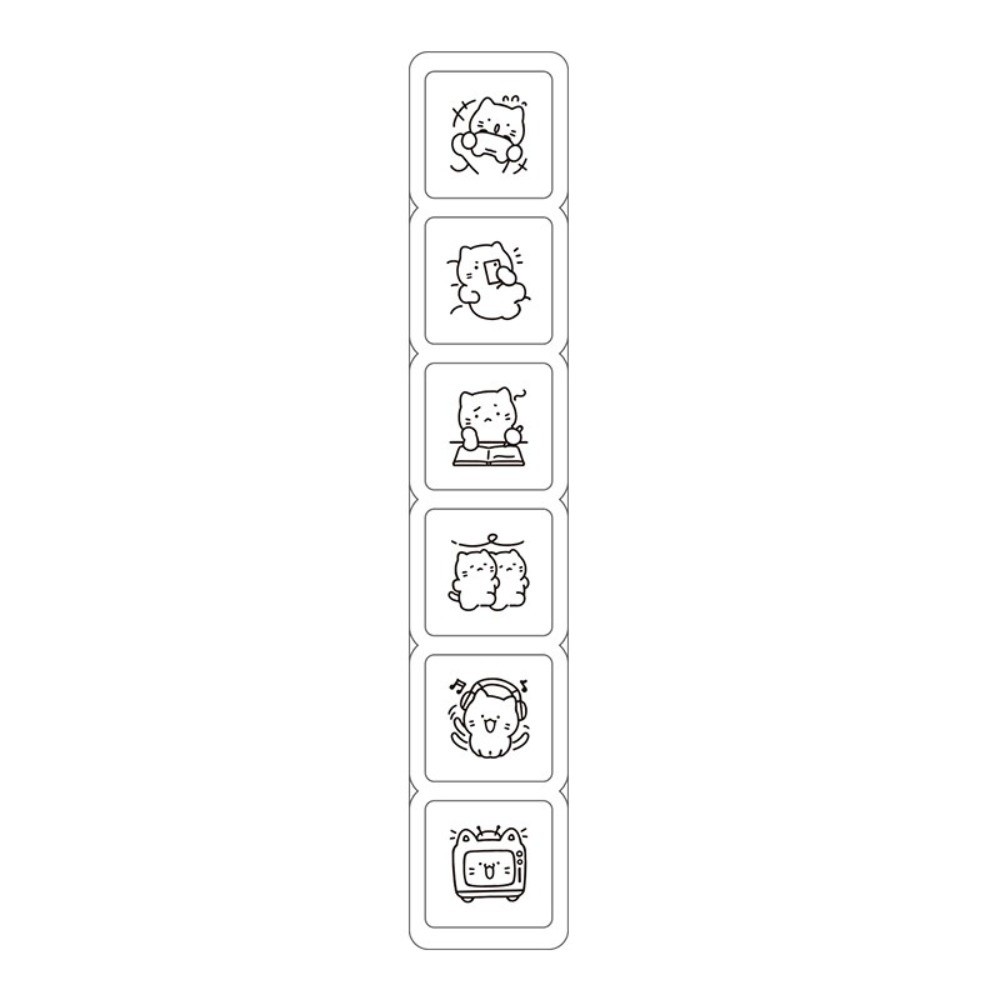 6 個かわいいデザイン猫感情スタンプミニサイズ日常生活シリー - Whiteboard Magnetic のレビューと価格