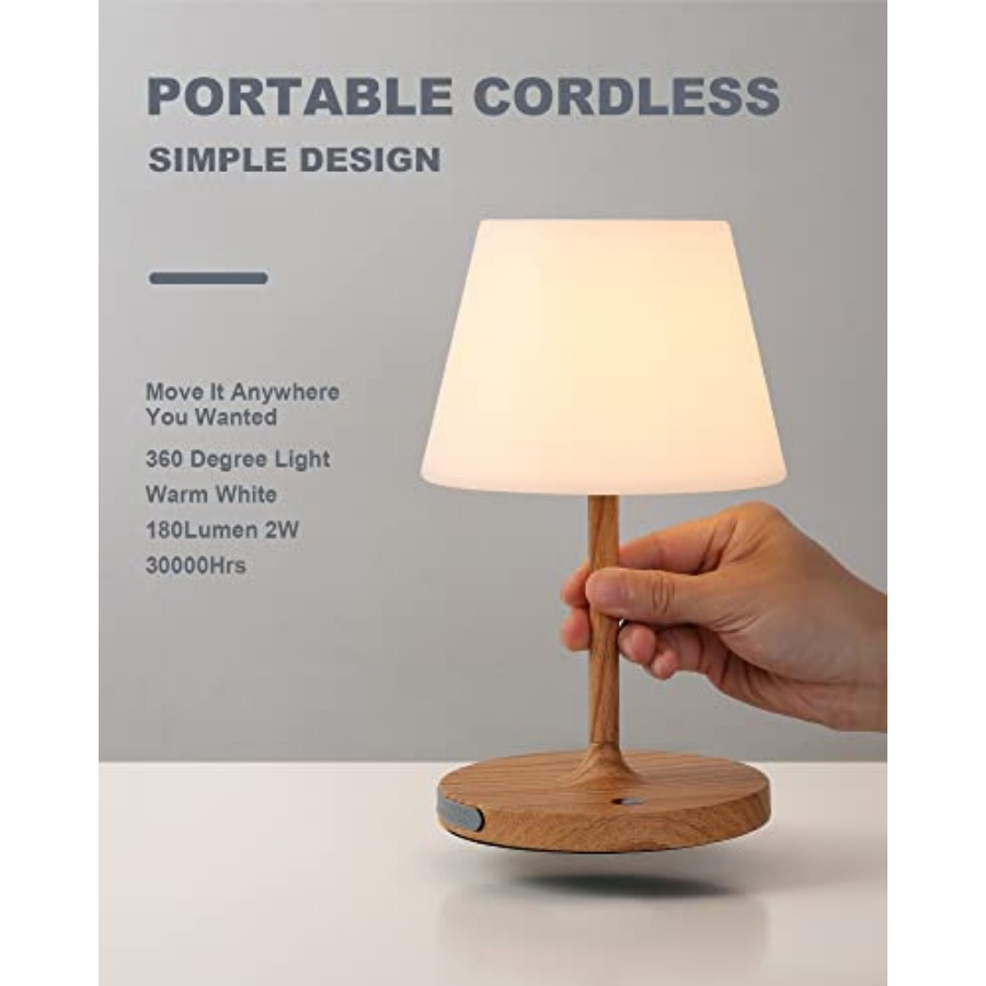 屋外用電池式テーブルランプ防水、4000mAhコードレステー - Desk Lamp Led のレビューと価格