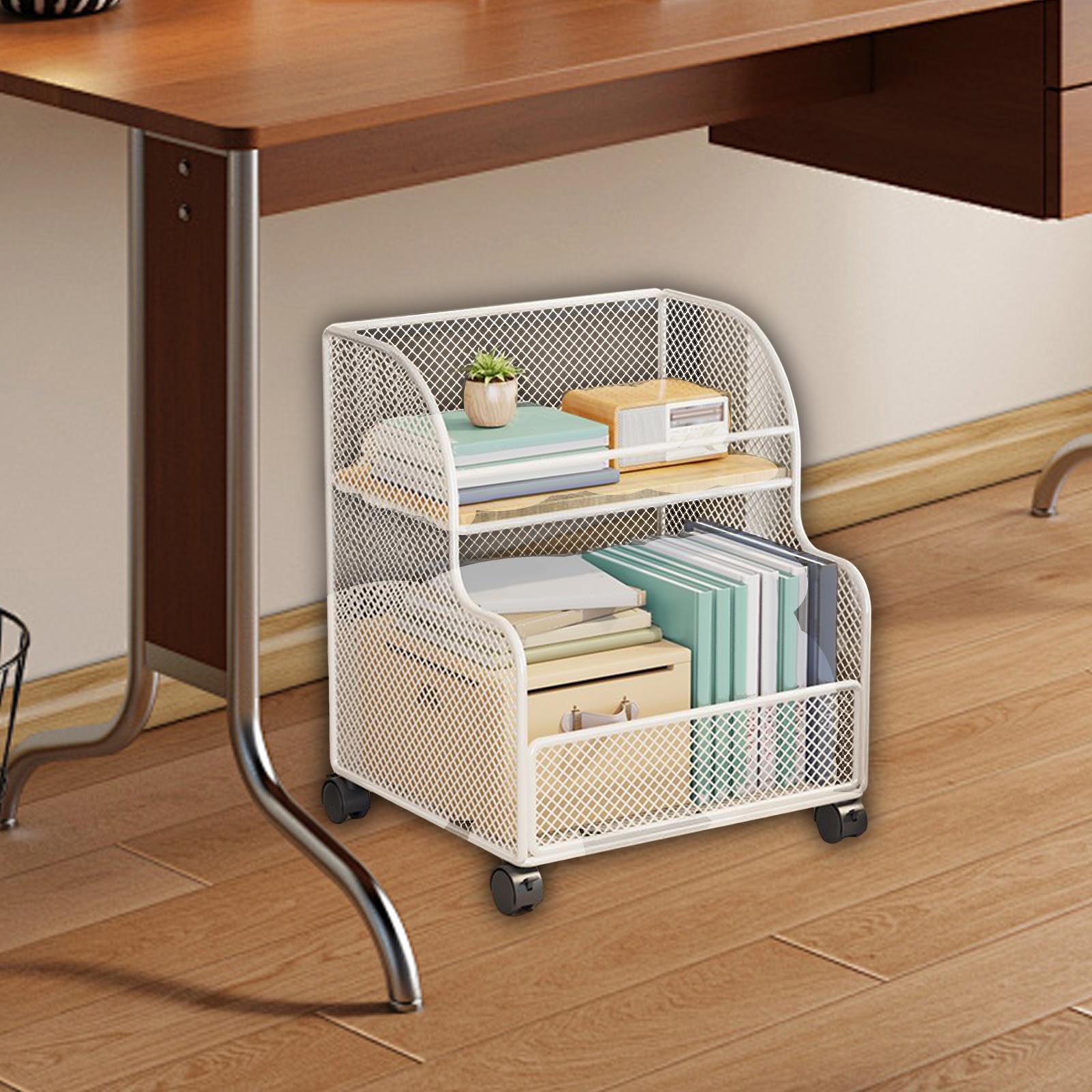 デスク下収納ラック 多目的トロリー ファイルホルダー キャス - Rolling File Cart のレビューと価格