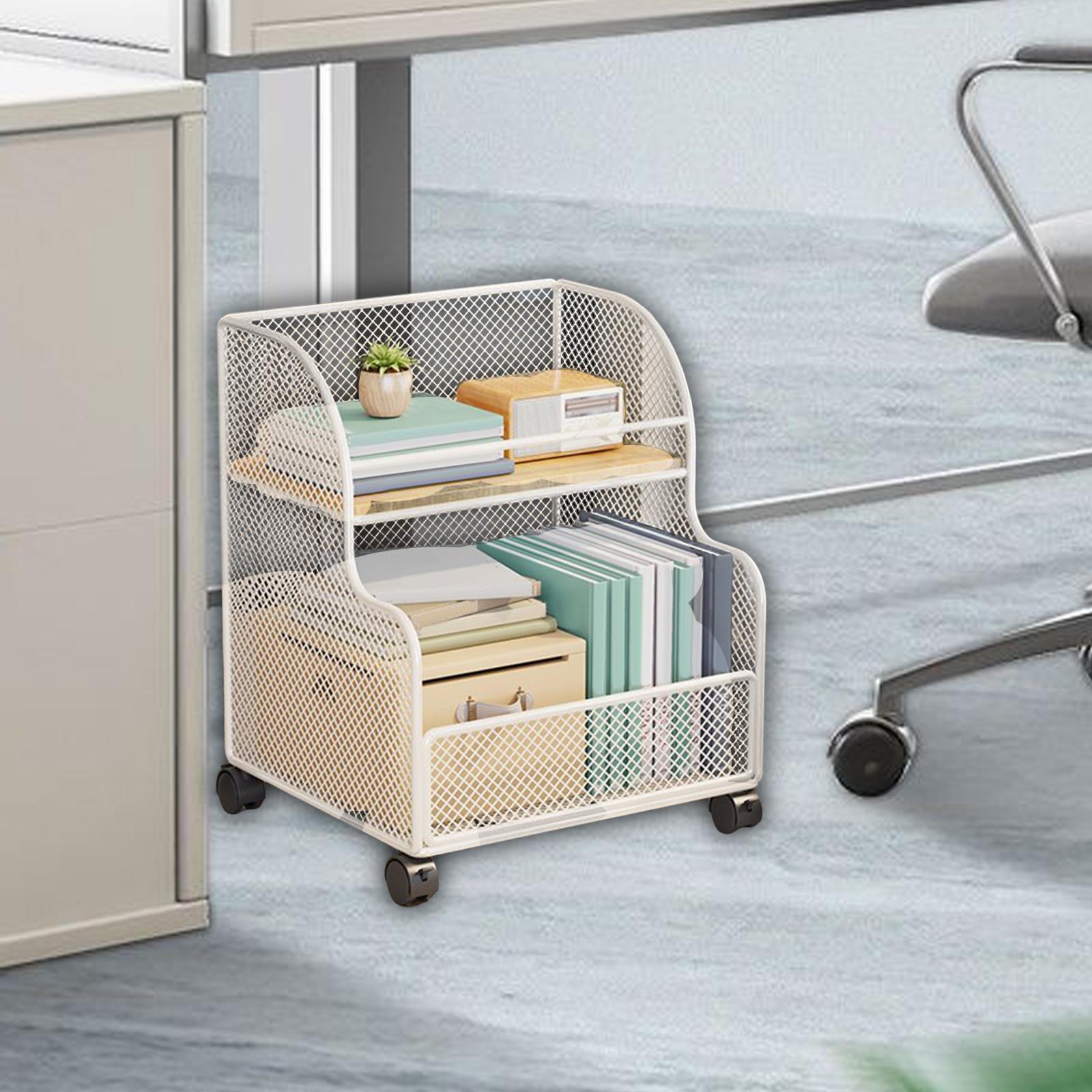 デスク下収納ラック 多目的トロリー ファイルホルダー キャス - Rolling File Cart のレビューと価格