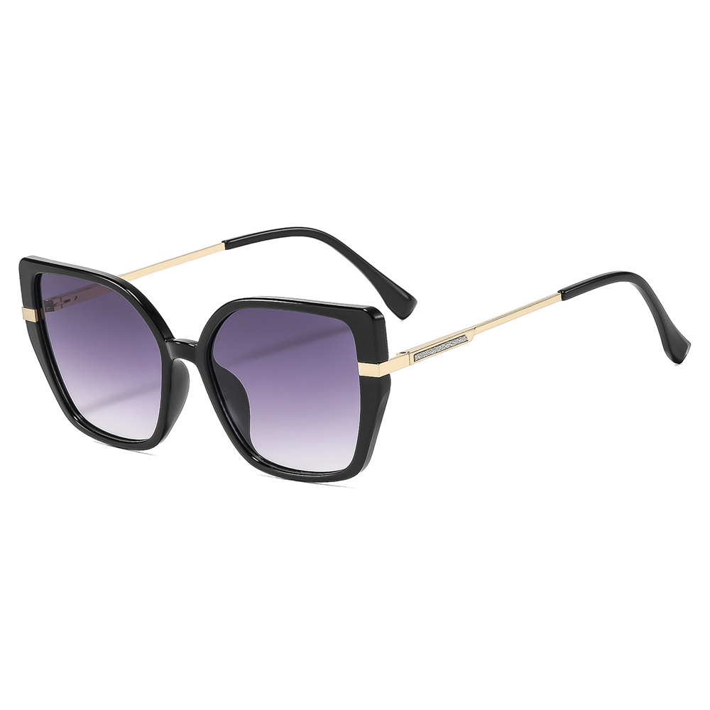 カラーブロックカラーコントラストキャッツアイフラットレンズ2 - Blue Light Glasses のレビューと価格