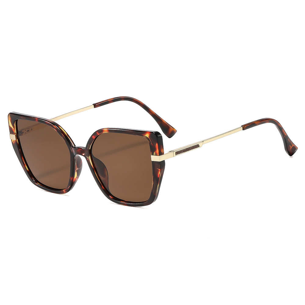 カラーブロックカラーコントラストキャッツアイフラットレンズ2 - Blue Light Glasses のレビューと価格