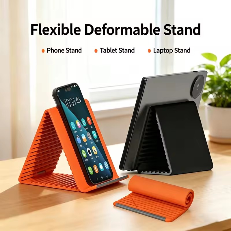 柔軟で折りたたみ可能なシリコン製スマホホルダー、ポータブルで - Laptop Stand Foldable のレビューと価格