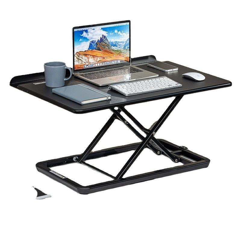 空気圧式高さ調節可能なスタンディングデスクライザー 二層式モ - Laptop Stand Foldable のレビューと価格