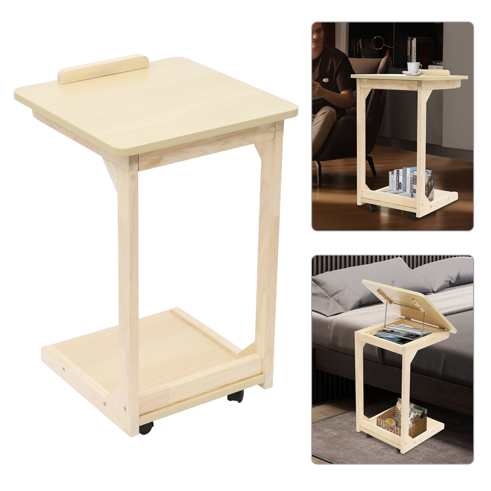 C型テーブル 40*40*63cm C型テーブル（キャスター - Home Office Library のレビューと価格
