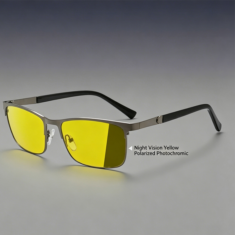 イエローナイトビジョン調光ブルーライトカットメガネ（男女兼用 - Blue Light Glasses のレビューと価格