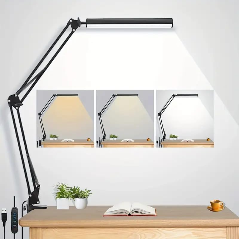LEDデスクランプ 家庭用、読書用、勉強用、調節可能な目に優 - Home Office Desk のレビューと価格
