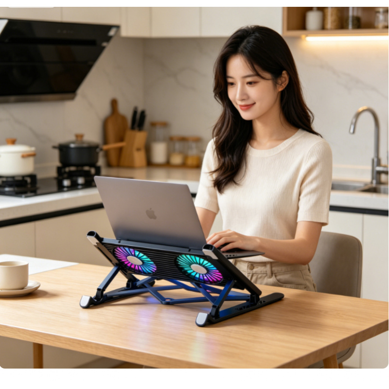 新しいノートパソコンクーラーベーススタンド折りたたみ式ノート - Laptop Stand Foldable のレビューと価格