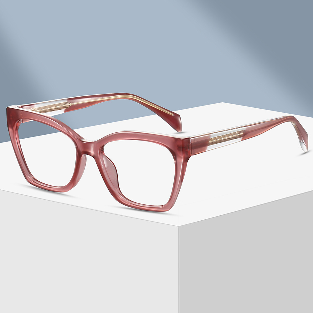 キャットアイ大型フレームブルーライトカット眼鏡フレーム女性向 - Blue Light Glasses のレビューと価格